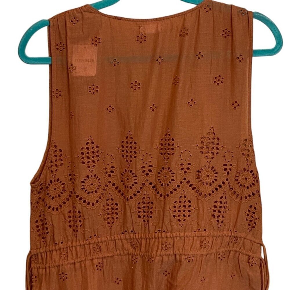 Intimately Free People Sun's Out Eyelet Semi Sheer Boho Jumpsuit Size S - Picture 7 of 11
